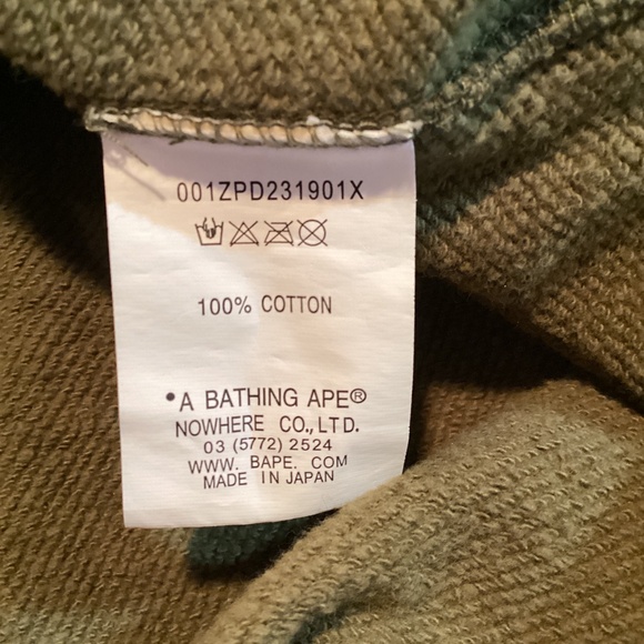 BAPE A Bathing Ape World Gone Mad Camo patch zip up hoodie Medium - Picture 7 of 9